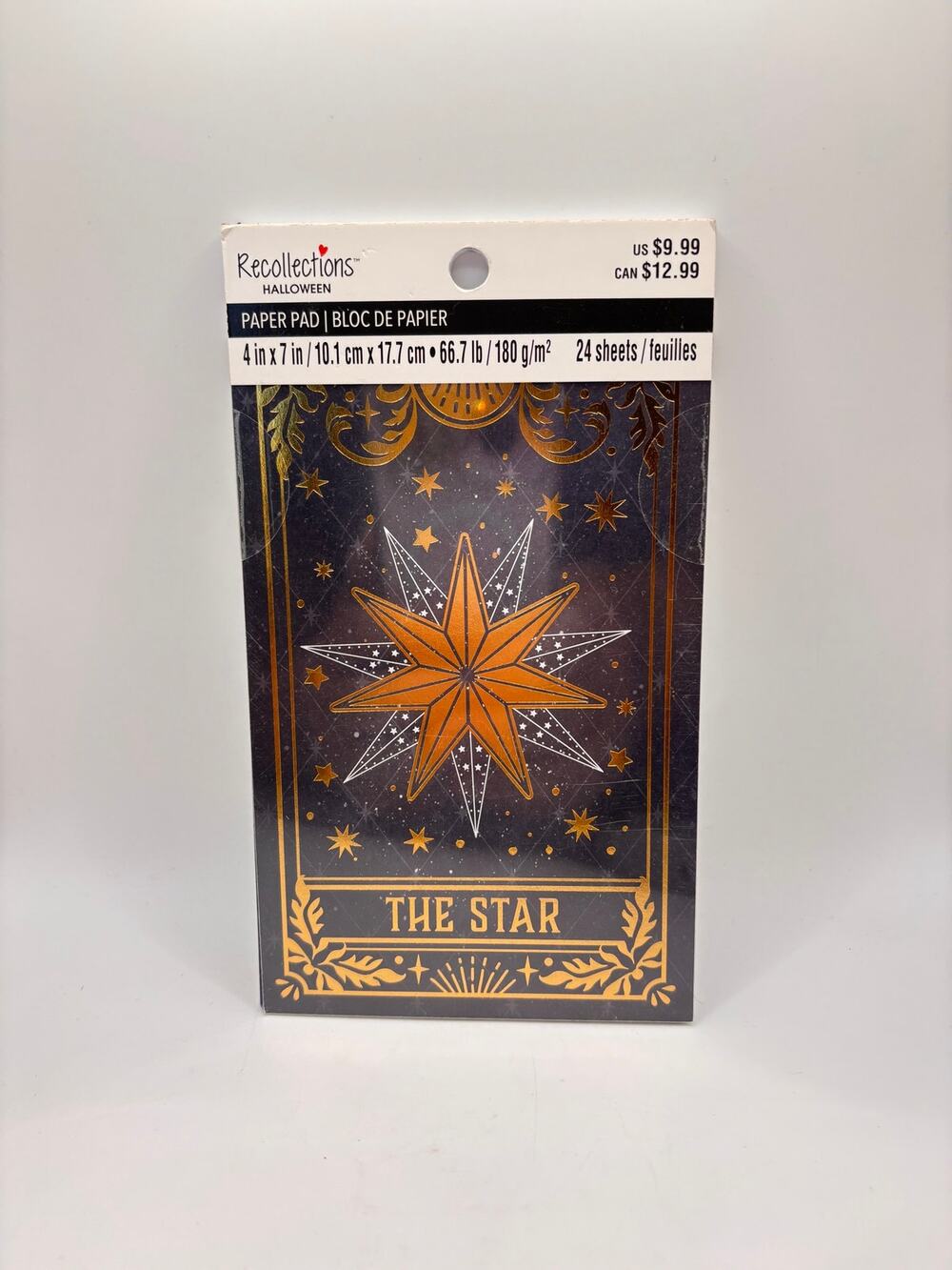 Recollections Halloween Tarot Card 4x7 Paper Pad 24 Sheets Celestial The Star